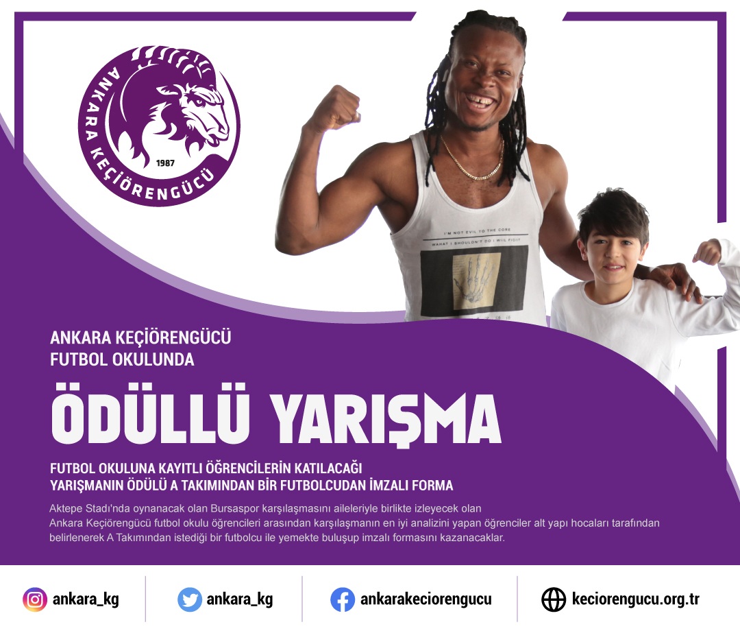 Ankara Keçiörengücü Futbol Okulunda ödüllü yarışma